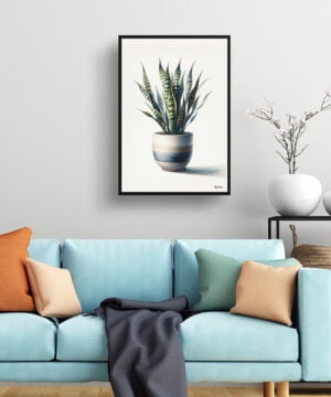 Snake Plant (Dracaena trifasciata) Watercolour Style Art Print - Illustration Painting Framed Plant Wall Art 15 Snake Plant (Dracaena trifasciata) Watercolour Style Art Print - Illustration Painting Framed Plant Wall Art - Image 2