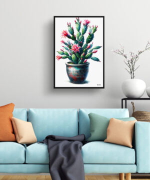 Thanksgiving Cactus (Schlumbergera truncata) Watercolour Style Art Print - Illustration Painting Framed Plant Wall Art 15 Thanksgiving Cactus (Schlumbergera truncata) Watercolour Style Art Print - Illustration Painting Framed Plant Wall Art - Image 2