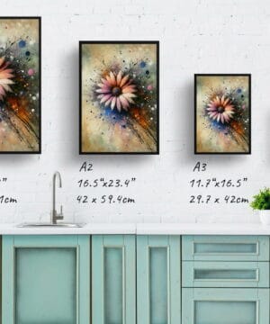 African Daisies (Gazania) Oil Painting Style Art Print - Whimsical Painting Framed Plant Wall Art 21 African Daisies (Gazania) Oil Painting Style Art Print - Whimsical Painting Framed Plant Wall Art - Image 8
