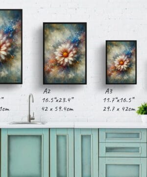 Asteraceae (Chrysanthemum) Oil Painting Style Art Print - Whimsical Painting Framed Plant Wall Art 21 Asteraceae (Chrysanthemum) Oil Painting Style Art Print - Whimsical Painting Framed Plant Wall Art - Image 8