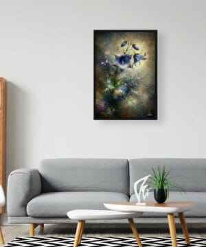 Bellflower (Campanula) Oil Painting Style Art Print - Whimsical Painting Framed Plant Wall Art - Image 11
