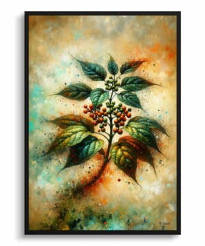 Big Leaved Pepper Vine (Ampelopsis megalophylla) Oil Painting Style Art Print - Whimsical Painting Framed Plant Wall Art 22 Big Leaved Pepper Vine (Ampelopsis megalophylla) Oil Painting Style Art Print - Whimsical Painting Framed Plant Wall Art - Image 9