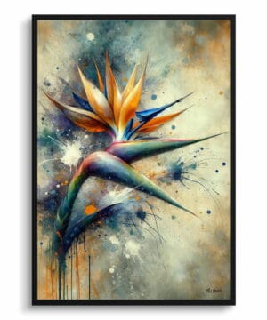 Bird of Paradise (Strelitzia) Oil Painting Style Art Print - Whimsical Painting Framed Plant Wall Art 18 Bird of Paradise (Strelitzia) Oil Painting Style Art Print - Whimsical Painting Framed Plant Wall Art - Image 5