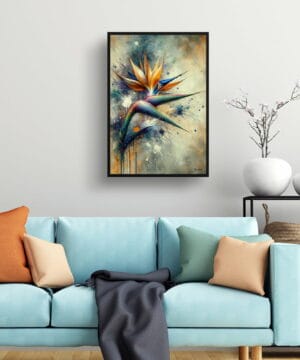 Bird of Paradise (Strelitzia) Oil Painting Style Art Print - Whimsical Painting Framed Plant Wall Art 19 Bird of Paradise (Strelitzia) Oil Painting Style Art Print - Whimsical Painting Framed Plant Wall Art - Image 6