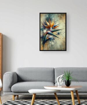 Bird of Paradise (Strelitzia) Oil Painting Style Art Print - Whimsical Painting Framed Plant Wall Art 24 Bird of Paradise (Strelitzia) Oil Painting Style Art Print - Whimsical Painting Framed Plant Wall Art - Image 11
