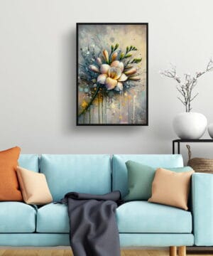 Cape-cowslip (Freesia) Oil Painting Style Art Print - Whimsical Painting Framed Plant Wall Art 23 Cape-cowslip (Freesia) Oil Painting Style Art Print - Whimsical Painting Framed Plant Wall Art - Image 10