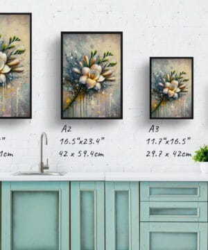 Cape-cowslip (Freesia) Oil Painting Style Art Print - Whimsical Painting Framed Plant Wall Art 25 Cape-cowslip (Freesia) Oil Painting Style Art Print - Whimsical Painting Framed Plant Wall Art - Image 12