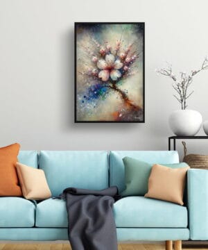 Cherry Blossom (Sakura) Oil Painting Style Art Print - Whimsical Painting Framed Plant Wall Art 19 Cherry Blossom (Sakura) Oil Painting Style Art Print - Whimsical Painting Framed Plant Wall Art - Image 6