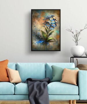 Chinese Forget-me-not (Cynoglossum) Oil Painting Style Art Print - Whimsical Painting Framed Plant Wall Art 19 Chinese Forget-me-not (Cynoglossum) Oil Painting Style Art Print - Whimsical Painting Framed Plant Wall Art - Image 6