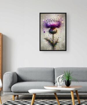 Cotton thistle (Onopordum) Oil Painting Style Art Print - Whimsical Painting Framed Plant Wall Art 24 Cotton thistle (Onopordum) Oil Painting Style Art Print - Whimsical Painting Framed Plant Wall Art - Image 11