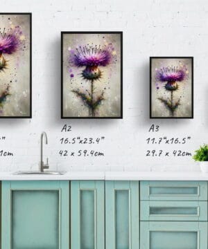 Cotton thistle (Onopordum) Oil Painting Style Art Print - Whimsical Painting Framed Plant Wall Art 25 Cotton thistle (Onopordum) Oil Painting Style Art Print - Whimsical Painting Framed Plant Wall Art - Image 12