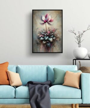 Cyclamen Persicum (Cyclamen) Oil Painting Style Art Print - Whimsical Painting Framed Plant Wall Art 23 Cyclamen Persicum (Cyclamen) Oil Painting Style Art Print - Whimsical Painting Framed Plant Wall Art - Image 10