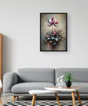 Cyclamen Persicum (Cyclamen) Oil Painting Style Art Print - Whimsical Painting Framed Plant Wall Art 20 Cyclamen Persicum (Cyclamen) Oil Painting Style Art Print - Whimsical Painting Framed Plant Wall Art - Image 7