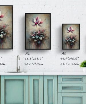 Cyclamen Persicum (Cyclamen) Oil Painting Style Art Print - Whimsical Painting Framed Plant Wall Art 21 Cyclamen Persicum (Cyclamen) Oil Painting Style Art Print - Whimsical Painting Framed Plant Wall Art - Image 8