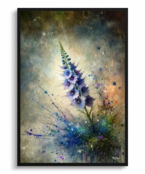 Delphinium (Larkspur) Oil Painting Style Art Print - Whimsical Painting Framed Plant Wall Art 18 Delphinium (Larkspur) Oil Painting Style Art Print - Whimsical Painting Framed Plant Wall Art - Image 5