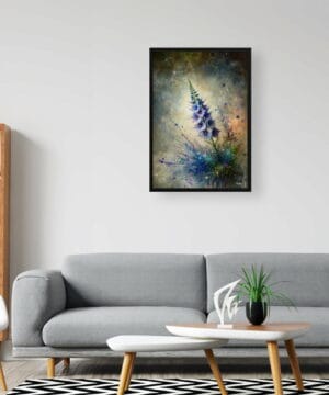 Delphinium (Larkspur) Oil Painting Style Art Print - Whimsical Painting Framed Plant Wall Art 24 Delphinium (Larkspur) Oil Painting Style Art Print - Whimsical Painting Framed Plant Wall Art - Image 11