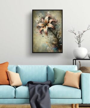 Fawn lilies (Erythronium) Oil Painting Style Art Print - Whimsical Painting Framed Plant Wall Art - Image 10