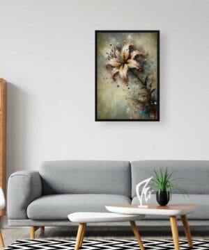 Fawn lilies (Erythronium) Oil Painting Style Art Print - Whimsical Painting Framed Plant Wall Art - Image 11