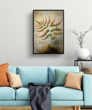 Five-fingered maidenhair fern (Adiantum pedatum) Oil Painting Style Art Print - Whimsical Painting Framed Plant Wall Art 19 Five-fingered maidenhair fern (Adiantum pedatum) Oil Painting Style Art Print - Whimsical Painting Framed Plant Wall Art - Image 6