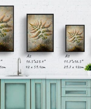 Five-fingered maidenhair fern (Adiantum pedatum) Oil Painting Style Art Print - Whimsical Painting Framed Plant Wall Art 25 Five-fingered maidenhair fern (Adiantum pedatum) Oil Painting Style Art Print - Whimsical Painting Framed Plant Wall Art - Image 12