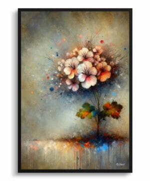 Geranium (Pelargoniums) Oil Painting Style Art Print - Whimsical Painting Framed Plant Wall Art 22 Geranium (Pelargoniums) Oil Painting Style Art Print - Whimsical Painting Framed Plant Wall Art - Image 9