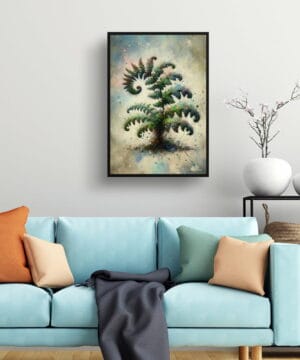 Hairy lip fern (Cheilanthes Lanosa) Oil Painting Style Art Print - Whimsical Painting Framed Plant Wall Art 19 Hairy lip fern (Cheilanthes Lanosa) Oil Painting Style Art Print - Whimsical Painting Framed Plant Wall Art - Image 6