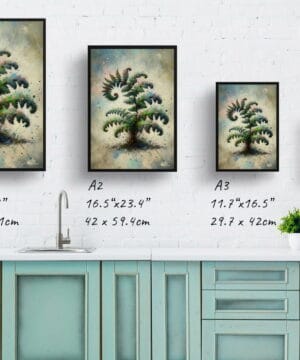 Hairy lip fern (Cheilanthes Lanosa) Oil Painting Style Art Print - Whimsical Painting Framed Plant Wall Art 21 Hairy lip fern (Cheilanthes Lanosa) Oil Painting Style Art Print - Whimsical Painting Framed Plant Wall Art - Image 8