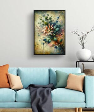 Honeysuckle (Lonicera) Oil Painting Style Art Print - Whimsical Painting Framed Plant Wall Art 19 Honeysuckle (Lonicera) Oil Painting Style Art Print - Whimsical Painting Framed Plant Wall Art - Image 6