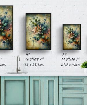 Honeysuckle (Lonicera) Oil Painting Style Art Print - Whimsical Painting Framed Plant Wall Art 25 Honeysuckle (Lonicera) Oil Painting Style Art Print - Whimsical Painting Framed Plant Wall Art - Image 12