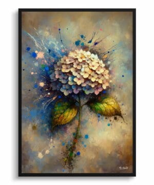 Hortensia (Hydrangea) Oil Painting Style Art Print - Whimsical Painting Framed Plant Wall Art 18 Hortensia (Hydrangea) Oil Painting Style Art Print - Whimsical Painting Framed Plant Wall Art - Image 5