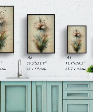 Japanese Sedge (Carex Oshimensis Everillo) Oil Painting Style Art Print - Whimsical Painting Framed Plant Wall Art 21 Japanese Sedge (Carex Oshimensis Everillo) Oil Painting Style Art Print - Whimsical Painting Framed Plant Wall Art - Image 8
