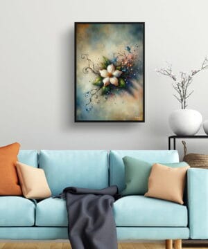 Jasmine (Jasminum officinale) Oil Painting Style Art Print - Whimsical Painting Framed Plant Wall Art 19 Jasmine (Jasminum officinale) Oil Painting Style Art Print - Whimsical Painting Framed Plant Wall Art - Image 6