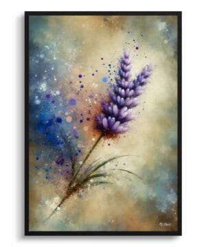 Lavender (Lavendula) Oil Painting Style Art Print - Whimsical Painting Framed Plant Wall Art 22 Lavender (Lavendula) Oil Painting Style Art Print - Whimsical Painting Framed Plant Wall Art - Image 9