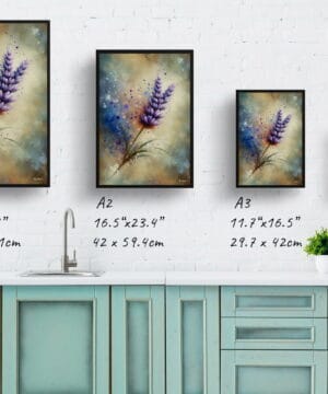 Lavender (Lavendula) Oil Painting Style Art Print - Whimsical Painting Framed Plant Wall Art 25 Lavender (Lavendula) Oil Painting Style Art Print - Whimsical Painting Framed Plant Wall Art - Image 12