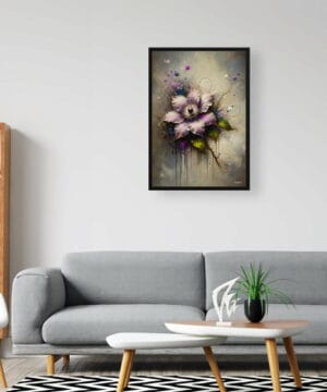 Leather flower (Clematis) Oil Painting Style Art Print - Whimsical Painting Framed Plant Wall Art 20 Leather flower (Clematis) Oil Painting Style Art Print - Whimsical Painting Framed Plant Wall Art - Image 7