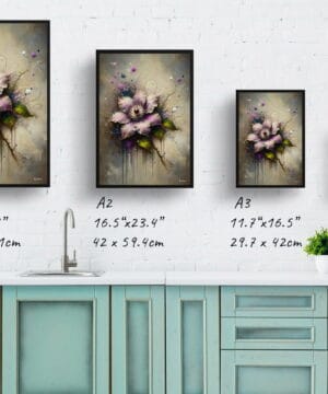 Leather flower (Clematis) Oil Painting Style Art Print - Whimsical Painting Framed Plant Wall Art 25 Leather flower (Clematis) Oil Painting Style Art Print - Whimsical Painting Framed Plant Wall Art - Image 12