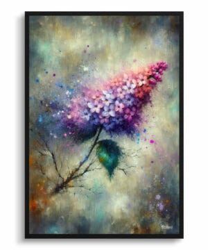 Lilac (Syringa vulgaris) Oil Painting Style Art Print - Whimsical Painting Framed Plant Wall Art 18 Lilac (Syringa vulgaris) Oil Painting Style Art Print - Whimsical Painting Framed Plant Wall Art - Image 5