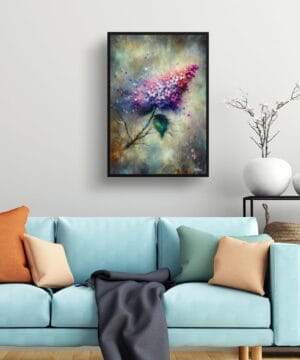 Lilac (Syringa vulgaris) Oil Painting Style Art Print - Whimsical Painting Framed Plant Wall Art 19 Lilac (Syringa vulgaris) Oil Painting Style Art Print - Whimsical Painting Framed Plant Wall Art - Image 6