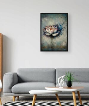 Lotus (Nelumbo nucifera) Oil Painting Style Art Print - Whimsical Painting Framed Plant Wall Art 20 Lotus (Nelumbo nucifera) Oil Painting Style Art Print - Whimsical Painting Framed Plant Wall Art - Image 7