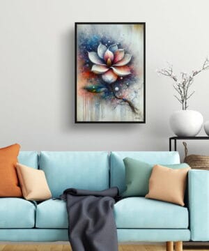 Magnolia (grandiflora) Oil Painting Style Art Print - Whimsical Painting Framed Plant Wall Art 19 Magnolia (grandiflora) Oil Painting Style Art Print - Whimsical Painting Framed Plant Wall Art - Image 6