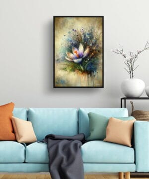 Meadow Saffron (Crocus) Oil Painting Style Art Print - Whimsical Painting Framed Plant Wall Art 23 Meadow Saffron (Crocus) Oil Painting Style Art Print - Whimsical Painting Framed Plant Wall Art - Image 10