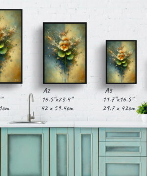 Nasturtiums (Tropaeolum) Oil Painting Style Art Print - Whimsical Painting Framed Plant Wall Art 25 Nasturtiums (Tropaeolum) Oil Painting Style Art Print - Whimsical Painting Framed Plant Wall Art - Image 12