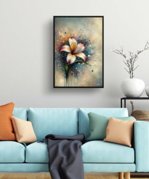 Natal Lily (Clivia) Oil Painting Style Art Print - Whimsical Painting Framed Plant Wall Art 19 Natal Lily (Clivia) Oil Painting Style Art Print - Whimsical Painting Framed Plant Wall Art - Image 6