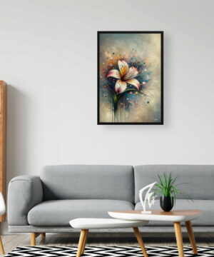 Natal Lily (Clivia) Oil Painting Style Art Print - Whimsical Painting Framed Plant Wall Art 20 Natal Lily (Clivia) Oil Painting Style Art Print - Whimsical Painting Framed Plant Wall Art - Image 7