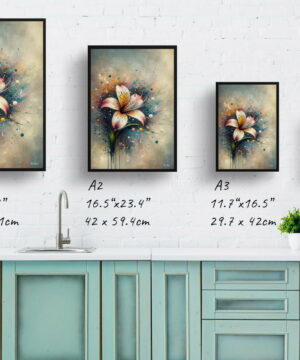 Natal Lily (Clivia) Oil Painting Style Art Print - Whimsical Painting Framed Plant Wall Art 21 Natal Lily (Clivia) Oil Painting Style Art Print - Whimsical Painting Framed Plant Wall Art - Image 8