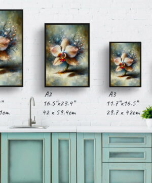 Orchid (Orchidaceae) Oil Painting Style Art Print - Whimsical Painting Framed Plant Wall Art 25 Orchid (Orchidaceae) Oil Painting Style Art Print - Whimsical Painting Framed Plant Wall Art - Image 12