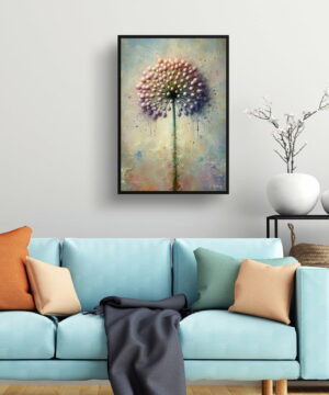 Ornamental onion (Allium Nigrum) Oil Painting Style Art Print - Whimsical Painting Framed Plant Wall Art 23 Ornamental onion (Allium Nigrum) Oil Painting Style Art Print - Whimsical Painting Framed Plant Wall Art - Image 10