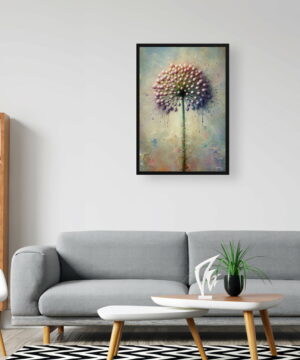 Ornamental onion (Allium Nigrum) Oil Painting Style Art Print - Whimsical Painting Framed Plant Wall Art 24 Ornamental onion (Allium Nigrum) Oil Painting Style Art Print - Whimsical Painting Framed Plant Wall Art - Image 11