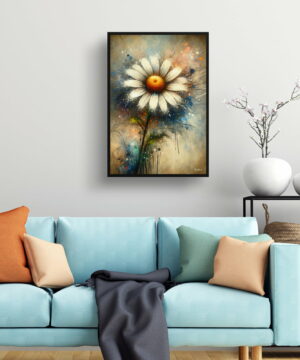 Oxeye Marguerite (Daisy) Oil Painting Style Art Print - Whimsical Painting Framed Plant Wall Art 23 Oxeye Marguerite (Daisy) Oil Painting Style Art Print - Whimsical Painting Framed Plant Wall Art - Image 10
