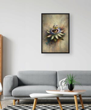 Passion Flower (Passiflora) Oil Painting Style Art Print - Whimsical Painting Framed Plant Wall Art 20 Passion Flower (Passiflora) Oil Painting Style Art Print - Whimsical Painting Framed Plant Wall Art - Image 7